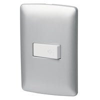Placa con Interruptor de Timbre en Color Plata
