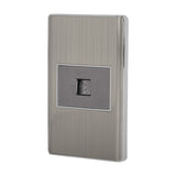 Placa con Toma de Telefono Disponible en Color Blanco, Negro y Satin (Modelo a Elegir)