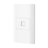 Placa con Toma de Telefono Disponible en Color Blanco, Negro y Satin (Modelo a Elegir)