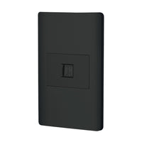 Placa con Toma de Telefono Disponible en Color Blanco, Negro y Satin (Modelo a Elegir)