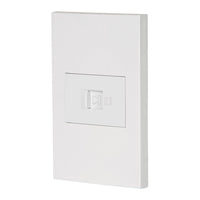 Placa con Toma de Telefono en Color Blanco