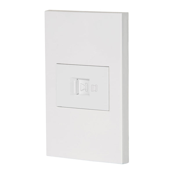 Placa con Toma de Telefono en Color Blanco