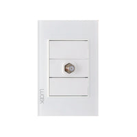 Placa con Toma de Televisión Disponible en Color Blanco, Marfil, Menta y Negro (Modelo a Elegir)