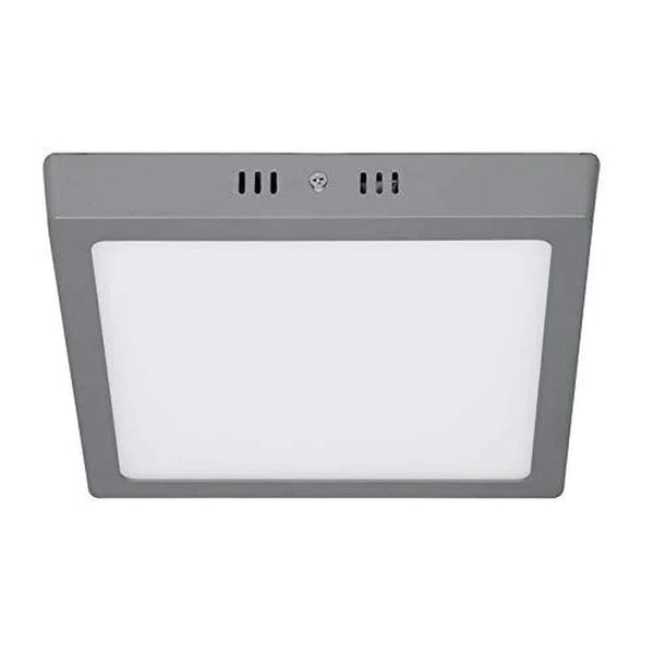 Plafon Cuadrado de 18W en Acabado Gris