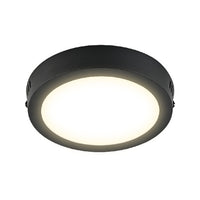 Plafón de Sobreponer de 12W en Color Negro Disponible en Luz Blanca y Cálida (Modelo a Elegir)