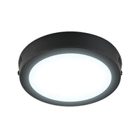 Plafón de Sobreponer de 12W en Color Negro Disponible en Luz Blanca y Cálida (Modelo a Elegir)