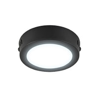 Plafón de Sobreponer de 6W en Color Negro Disponible en Luz Blanca y Cálida (Modelo a Elegir)