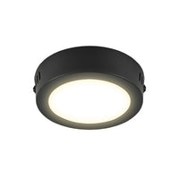 Plafón de Sobreponer de 6W en Color Negro Disponible en Luz Blanca y Cálida (Modelo a Elegir)