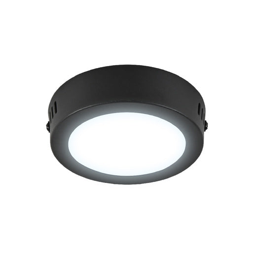 Plafón de Sobreponer de 6W en Color Negro Disponible en Luz Blanca y Cálida (Modelo a Elegir)