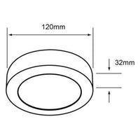Plafón de Sobreponer de 6W en Color Negro Disponible en Luz Blanca y Cálida (Modelo a Elegir)
