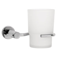 Portavasos Cepilleros Metalicos con Vaso Disponible en Color Cromo y Satin (Modelo a Elegir)