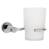 Portavasos Cepilleros Metalicos con Vaso Disponible en Color Cromo y Satin (Modelo a Elegir)