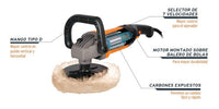 Pulidora 7" Profesional de 1,200 W en Color Naranja con Negro