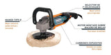 Pulidora 7" Profesional de 1,200 W en Color Naranja con Negro