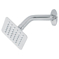 Regadera de Plato Cuadrado 4" Disponible en Color Cromo, Negro Mate y Satin (Modelo a Elegir)