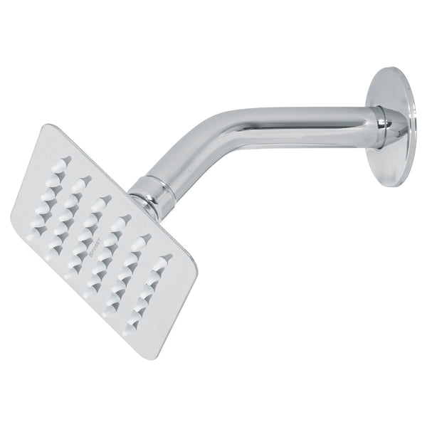 Regadera de Plato Cuadrado 4" Disponible en Color Cromo, Negro Mate y Satin (Modelo a Elegir)