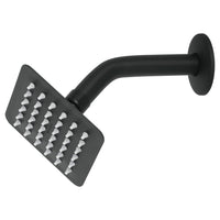 Regadera de Plato Cuadrado 4" Disponible en Color Cromo, Negro Mate y Satin (Modelo a Elegir)