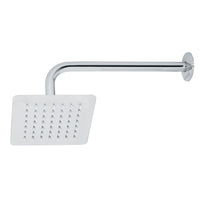 Regadera de Plato Cuadrado 6" Disponible en Color Negro Mate, Cromo y Satin (Modelo a Elegir)