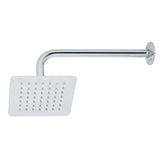 Regadera de Plato Cuadrado 6" Disponible en Color Negro Mate, Cromo y Satin (Modelo a Elegir)