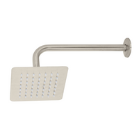Regadera de Plato Cuadrado 6" Disponible en Color Negro Mate, Cromo y Satin (Modelo a Elegir)