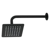 Regadera de Plato Cuadrado 6" Disponible en Color Negro Mate, Cromo y Satin (Modelo a Elegir)