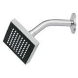 Regaderas Cuadradas de ABS 4" Disponible en Color Cromo, Negro Mate y Satín (Modelo a Elegir)