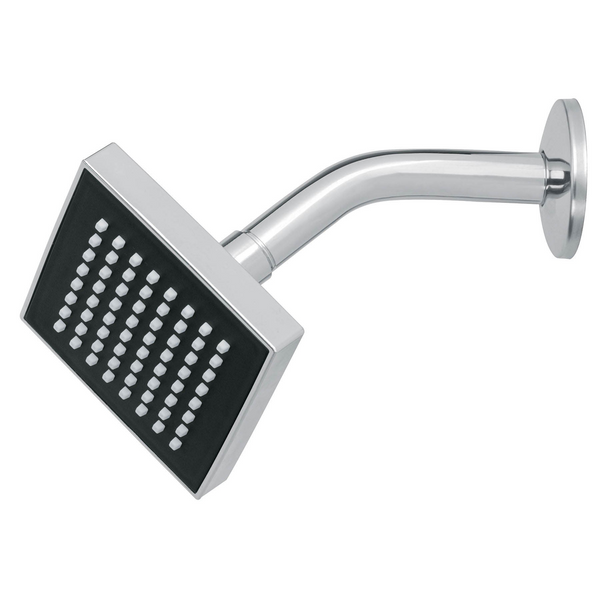 Regaderas Cuadradas de ABS 4" Disponible en Color Cromo, Negro Mate y Satín (Modelo a Elegir)