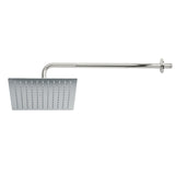 Regaderas Cuadradas para Pared de Plato Delgado 10" Disponible en Color Cromo y Satin (Modelo a Elegir)