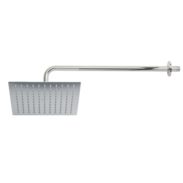 Regaderas Cuadradas para Pared de Plato Delgado 10" Disponible en Color Cromo y Satin (Modelo a Elegir)