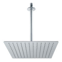 Regaderas de Plato Delgado para Techo Cuadradas 12" Disponible en Color Cromo y Satin (Modelo a Elegir)