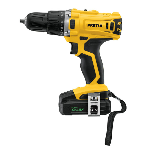Taladro Inalambrico 1/2" de 20 V Color Amarillo