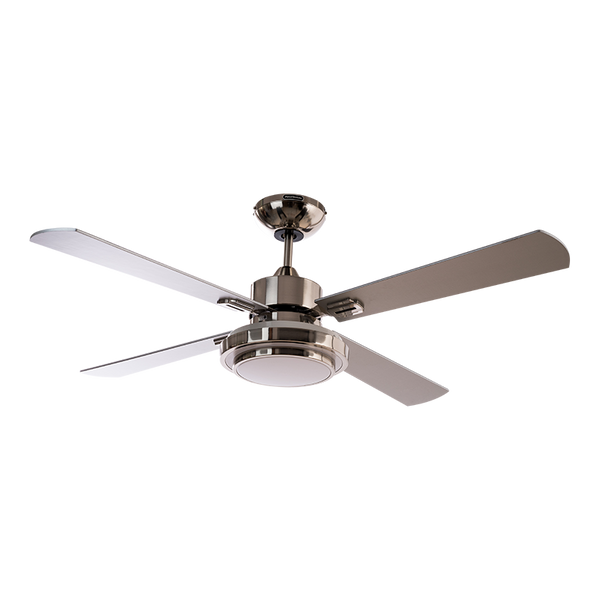 Ventilador de 52" Wifi con Aspas Reversibles en Color Gris y Café